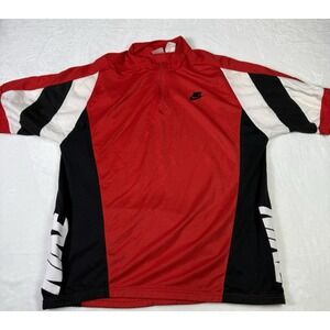 Vintage 90s Nike Cycling Jersey Shirt Mens XL Colorblock 1/4 Zip Pullover